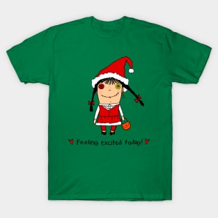 Excited rugdoll in santa costume, feeling excited for the Holiday T-Shirt